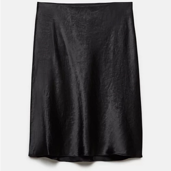 Aritzia Babaton black satin midi skirt size 14/L/XL NWT - Picture 1 of 9
